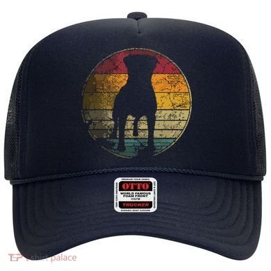 Rottweiler Dog Vintage Distressed Retro Style Silhouette Hat