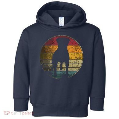 Rottweiler Dog Vintage Distressed Retro Style Silhouette Toddler Hoodie