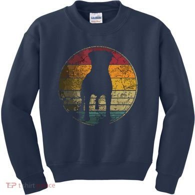 Rottweiler Dog Vintage Distressed Retro Style Silhouette Kids Sweatshirt