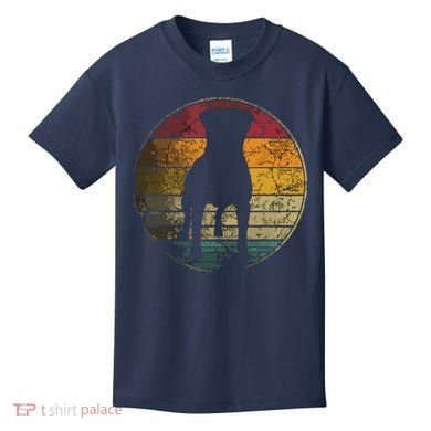 Rottweiler Dog Vintage Distressed Retro Style Silhouette Kids T-Shirt