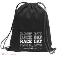 Race Day Vibes Checkered Coquette Bow Car Racing Race Day Sweatshirt Cinch Pack Bag thumb 0