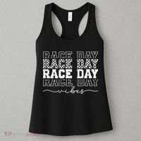 Race Day Vibes Checkered Coquette Bow Car Racing Race Day Women's Tank Top thumb 3