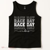 Race Day Vibes Checkered Coquette Bow Car Racing Race Day Tank Top thumb 2