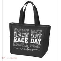 Race Day Vibes Checkered Coquette Bow Car Racing Race Day Tote Bag thumb 3