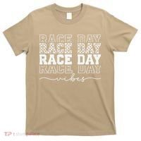 Race Day Vibes Checkered Coquette Bow Car Racing Race Day T-Shirt thumb 0