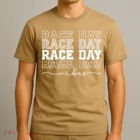Race Day Vibes Checkered Coquette Bow Car Racing Race Day T-Shirt thumb 3
