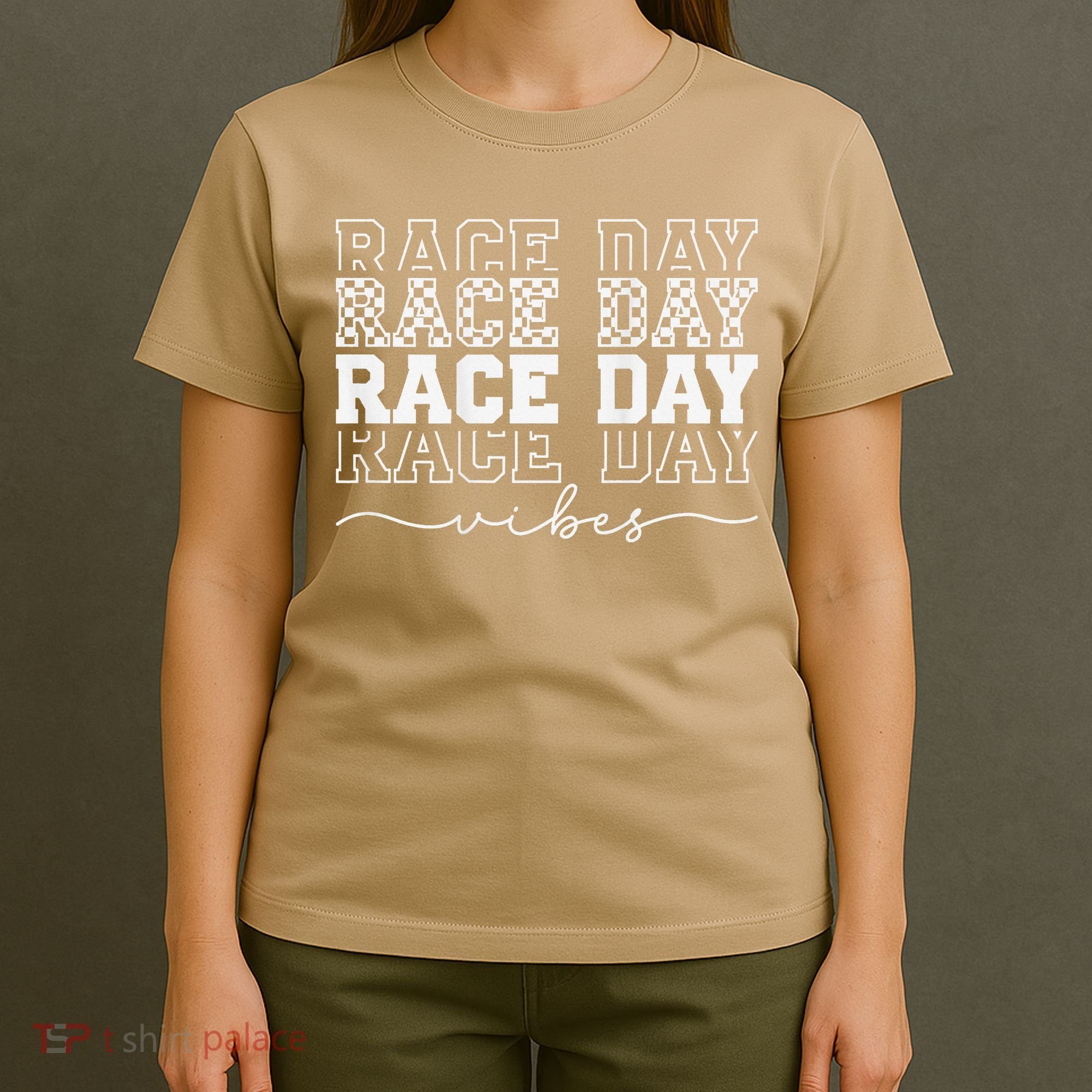 Race Day Vibes Checkered Coquette Bow Car Racing Race Day T-Shirt