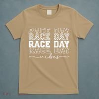 Race Day Vibes Checkered Coquette Bow Car Racing Race Day T-Shirt thumb 5