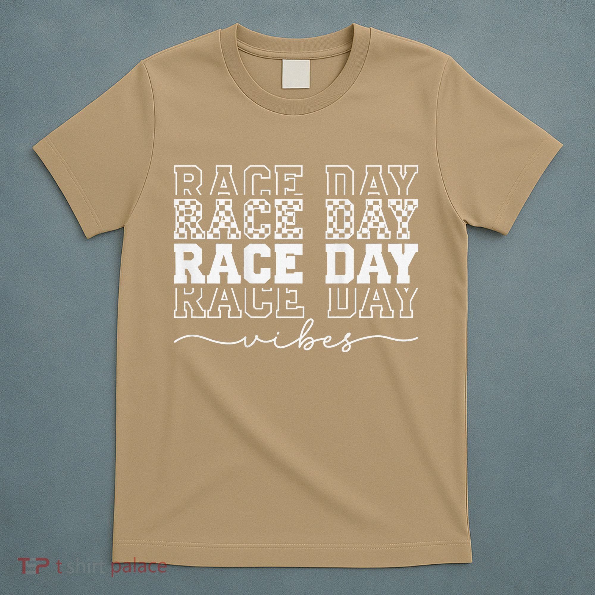 Race Day Vibes Checkered Coquette Bow Car Racing Race Day T-Shirt