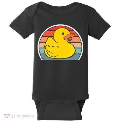 Rubber Duck Vintage Rubber Duckie Retro Baby Bodysuit