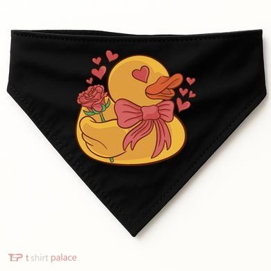Rubber Duck Valentines Day Rose Cute USA-Made Doggie Bandana