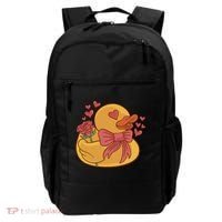 Rubber Duck Valentines Day Rose Cute Backpack thumb 0