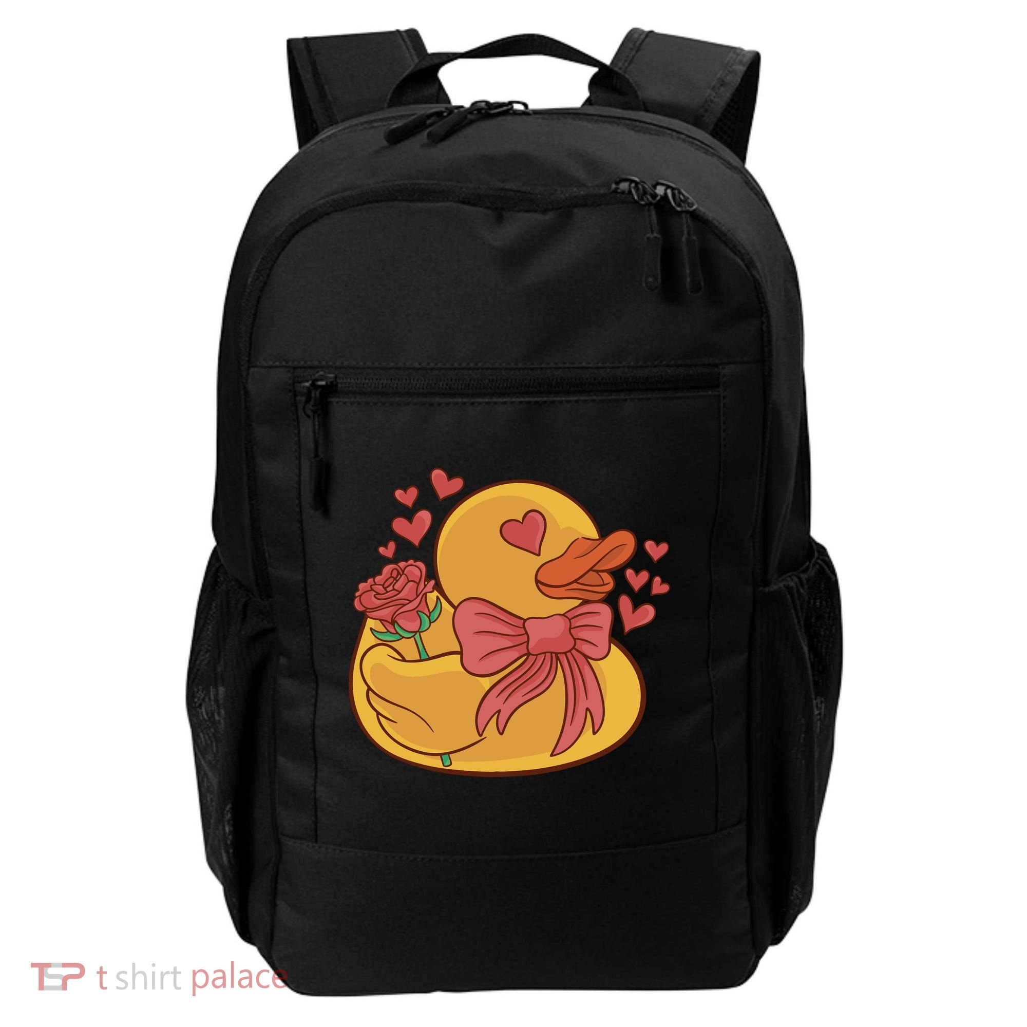 Rubber Duck Valentines Day Rose Cute Backpack