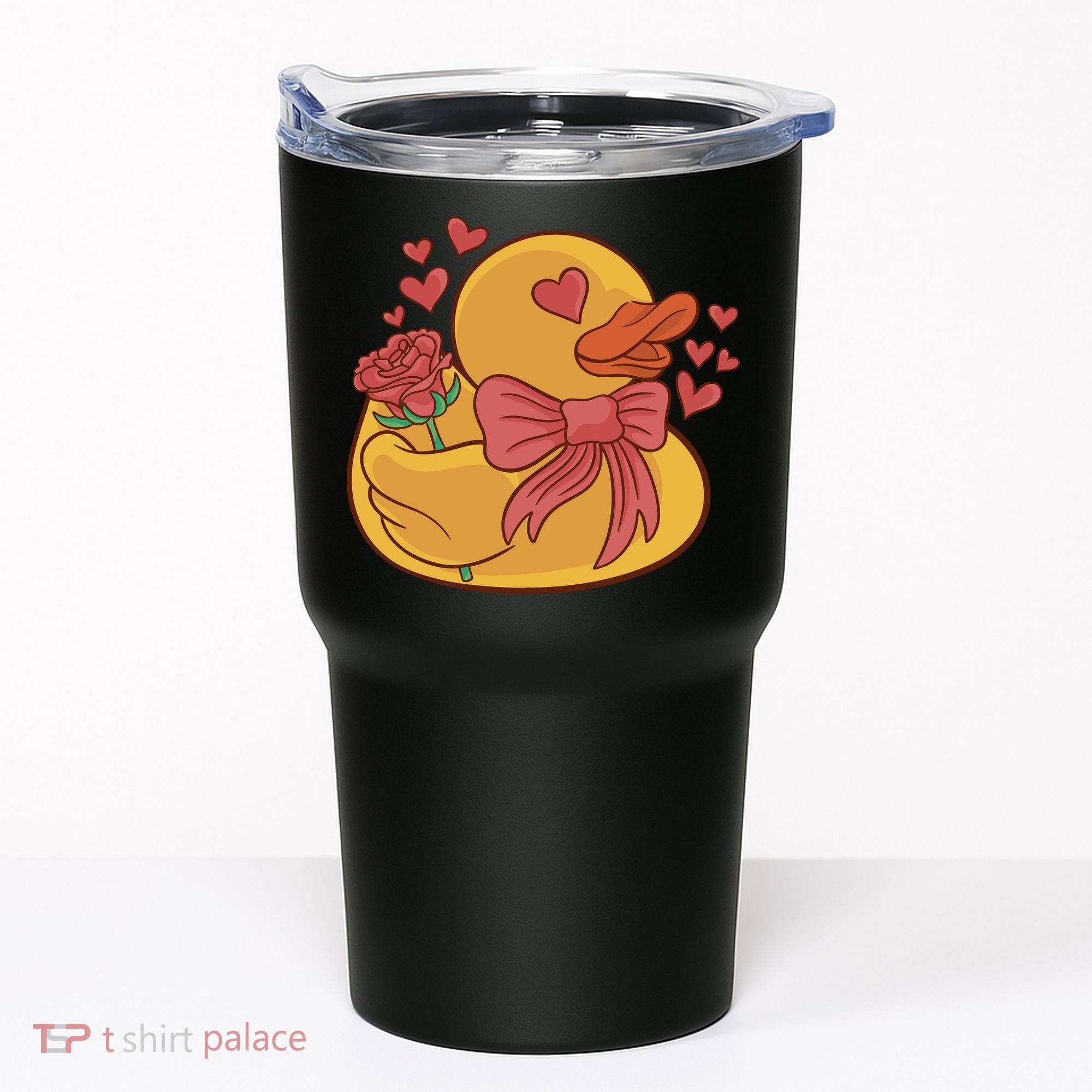 Rubber Duck Valentines Day Rose Cute Tumbler
