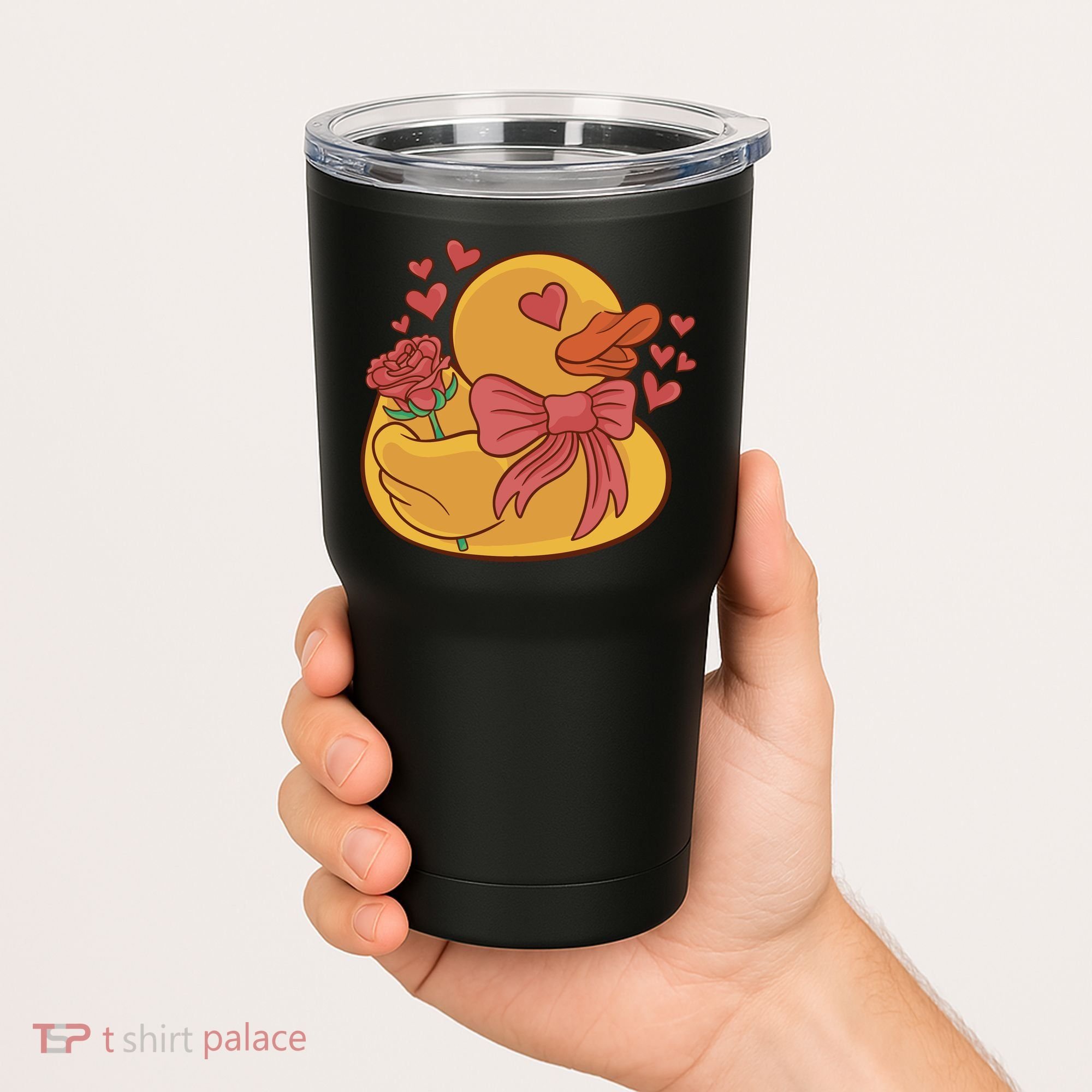 Rubber Duck Valentines Day Rose Cute Tumbler