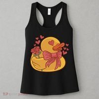 Rubber Duck Valentines Day Rose Cute Women's Tank Top thumb 3