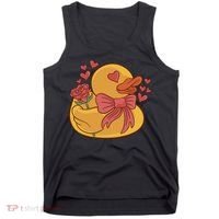 Rubber Duck Valentines Day Rose Cute Tank Top thumb 0