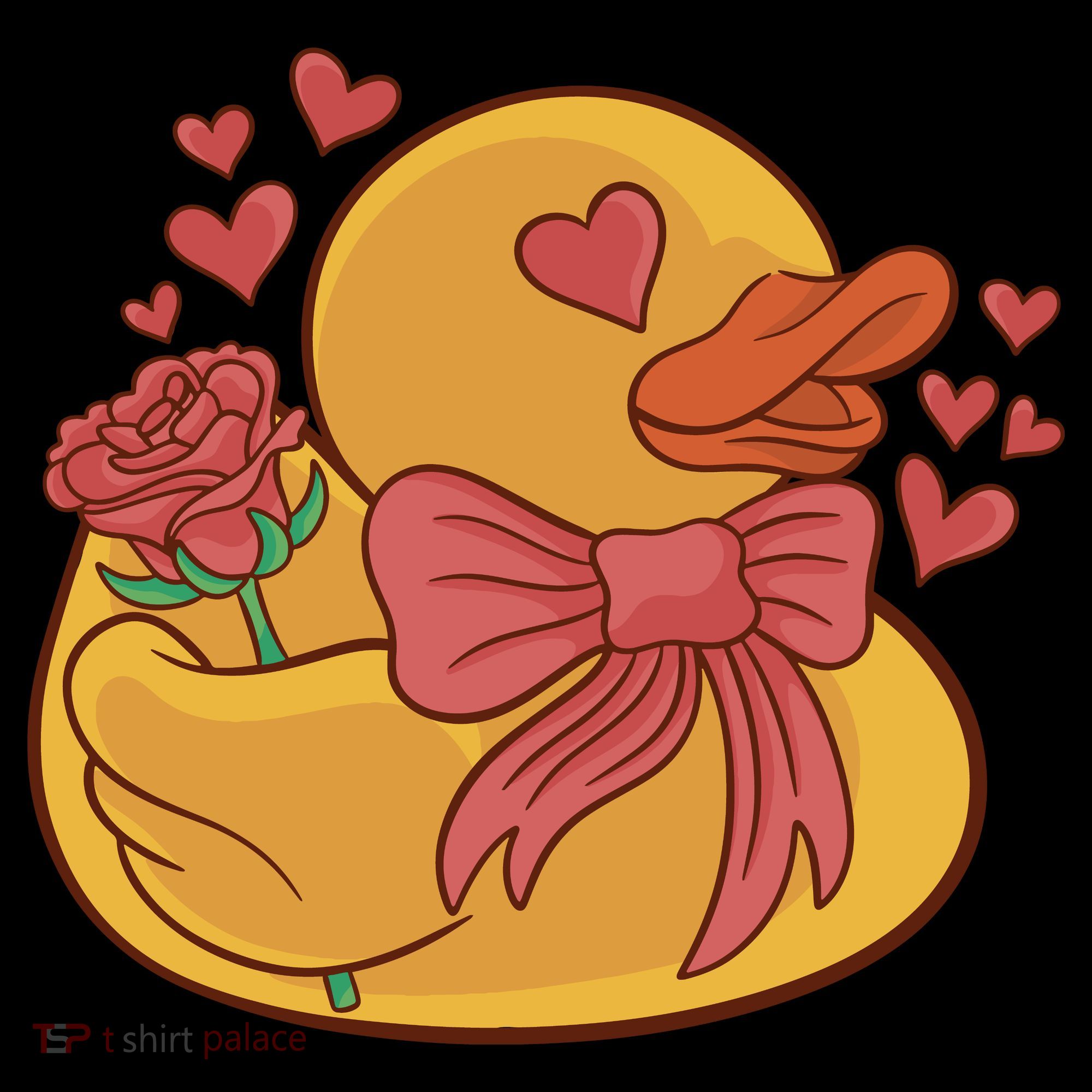 Rubber Duck Valentines Day Rose Cute Tote Bag