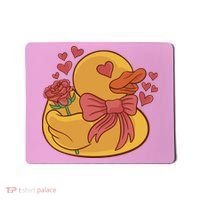 Rubber Duck Valentines Day Rose Cute Mousepad thumb 0