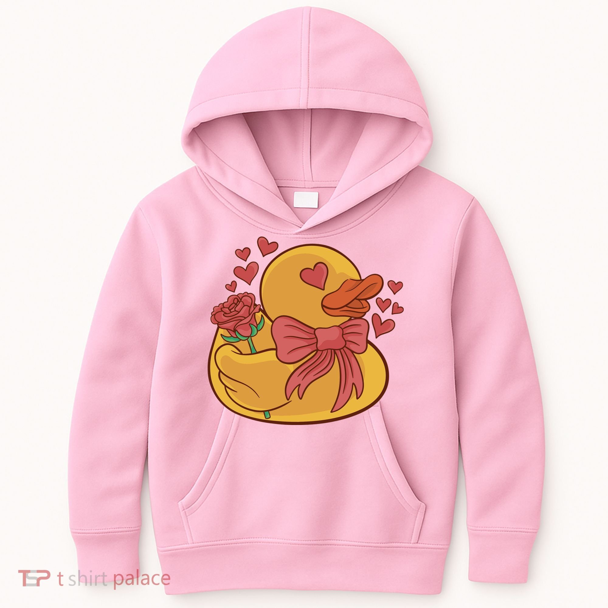 Rubber Duck Valentines Day Rose Cute Kids Hoodie