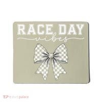 Race Day Vibes Checkered Coquette Bow Car Racing Race Day Mousepad thumb 0
