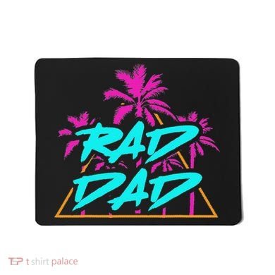 Rad Dad Vintage 80s Design Best Dad Daddy Papa Mousepad