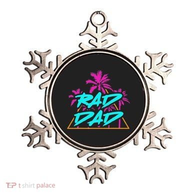 Rad Dad Vintage 80s Design Best Dad Daddy Papa Ornament