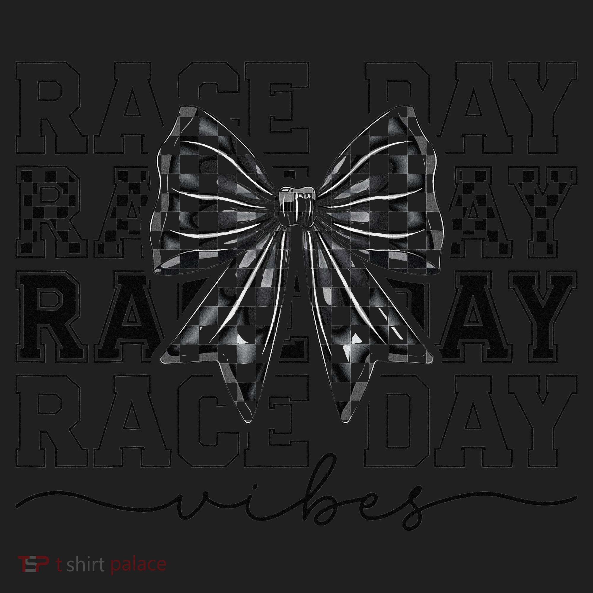 Race Day Vibes Checkered Coquette Bow Car Racing Race Day Beanie