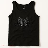 Race Day Vibes Checkered Coquette Bow Car Racing Race Day Tank Top thumb 2