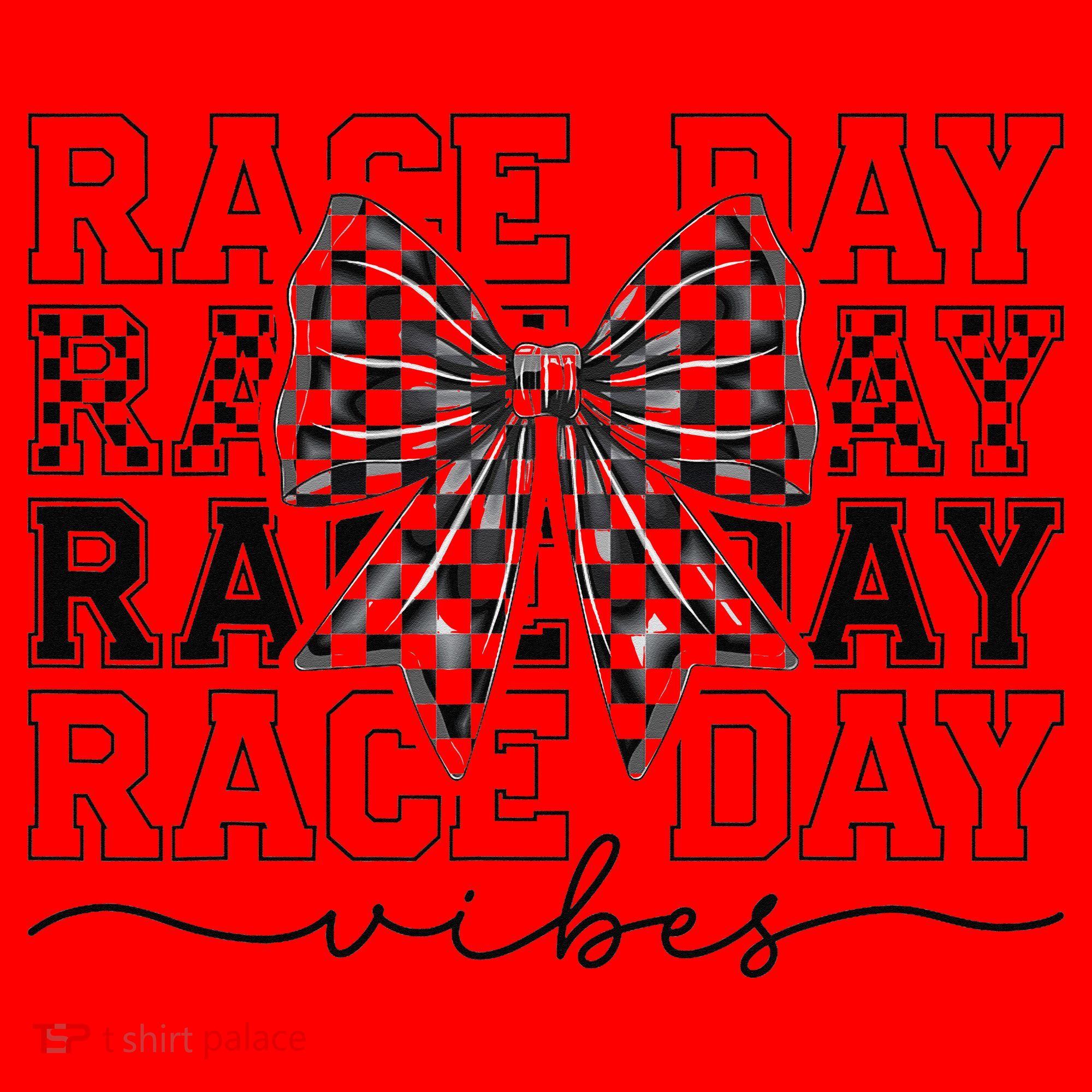 Race Day Vibes Checkered Coquette Bow Car Racing Race Day Santa Hat