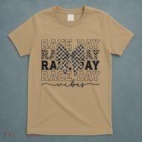 Race Day Vibes Checkered Coquette Bow Car Racing Race Day T-Shirt thumb 5