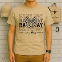 Race Day Vibes Checkered Coquette Bow Car Racing Race Day T-Shirt thumb 6