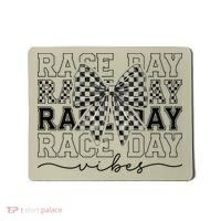 Race Day Vibes Checkered Coquette Bow Car Racing Race Day Mousepad thumb 0