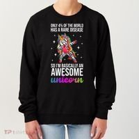 Rare Disease Warrior Unicorn Awareness Women's Sweatshirt thumb 0