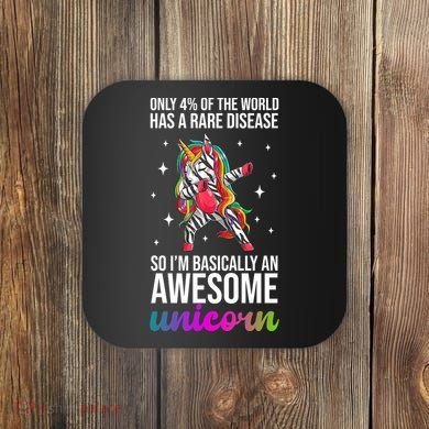 Rare Disease Warrior Unicorn Awareness Coaster