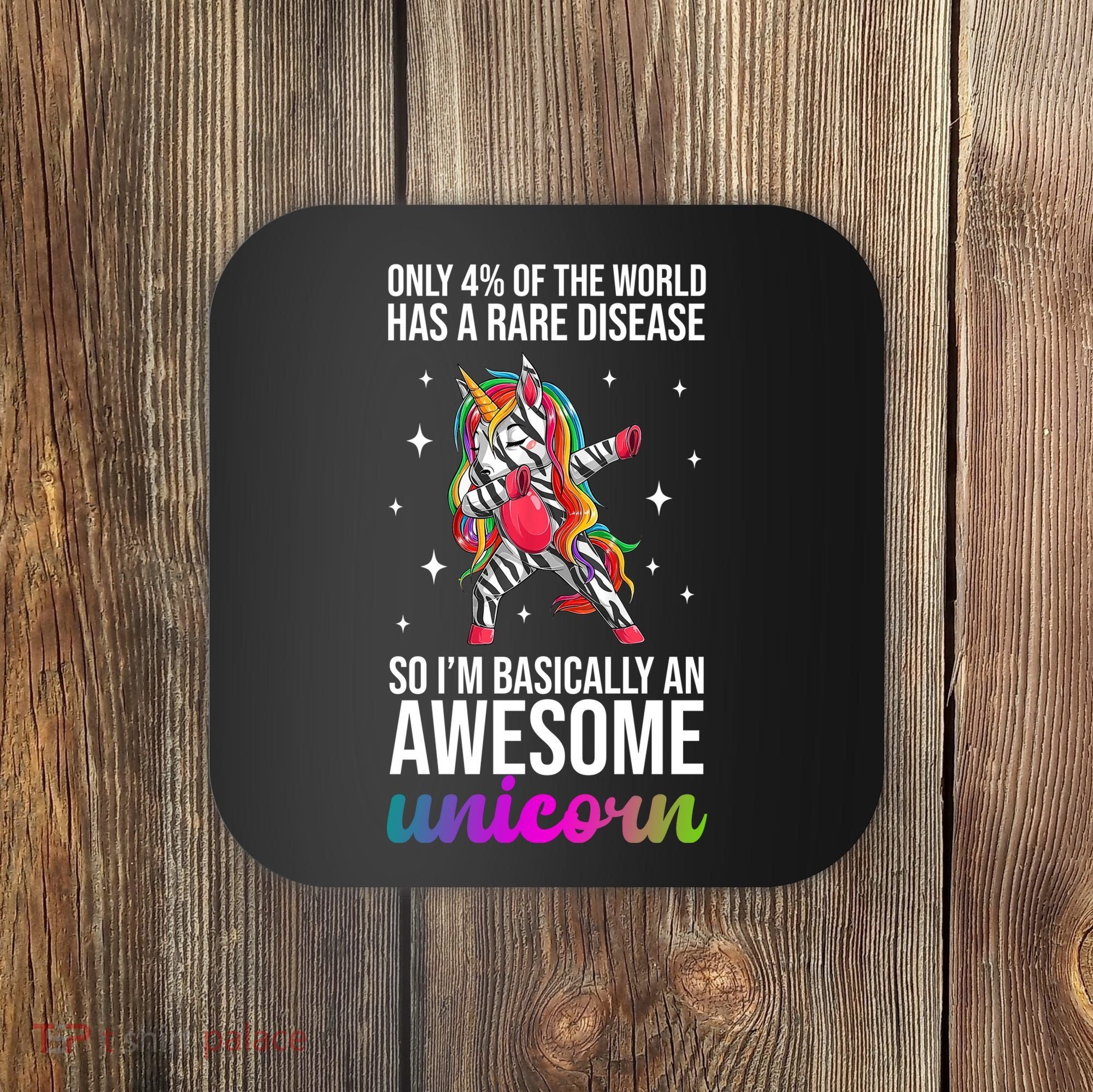 Rare Disease Warrior Unicorn Awareness Coaster