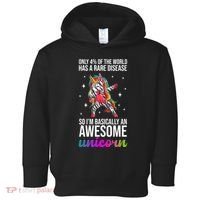 Rare Disease Warrior Unicorn Awareness Toddler Hoodie thumb 0