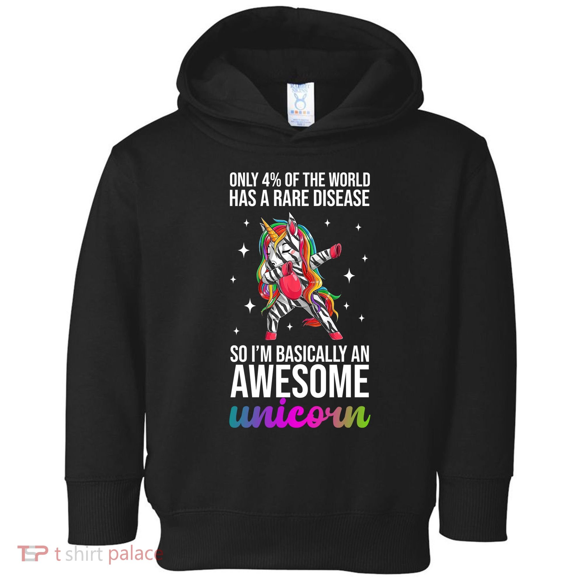 Rare Disease Warrior Unicorn Awareness Toddler Hoodie
