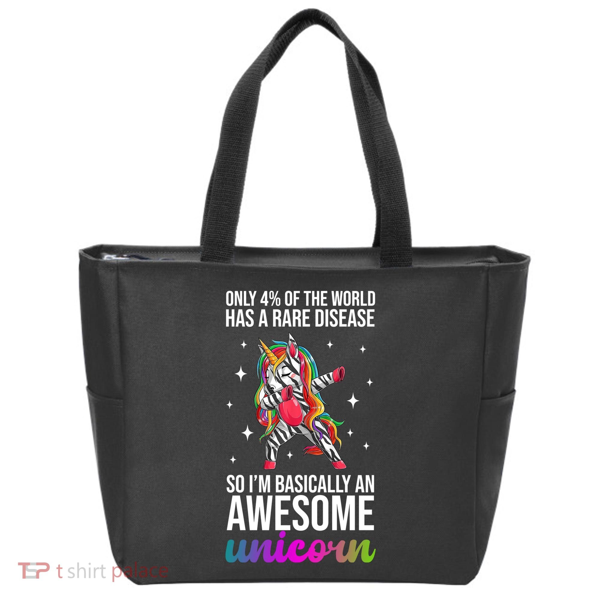 Rare Disease Warrior Unicorn Awareness Tote Bag