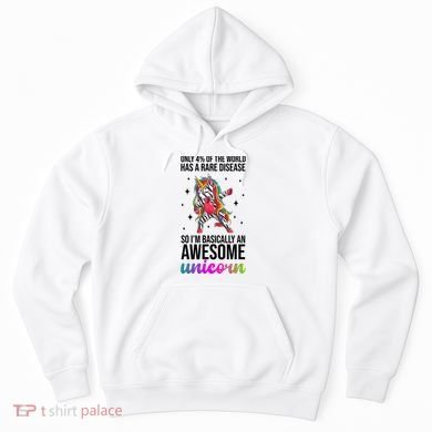 Rare Disease Warrior Unicorn Awareness Hoodie