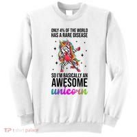 Rare Disease Warrior Unicorn Awareness Sweatshirt thumb 0