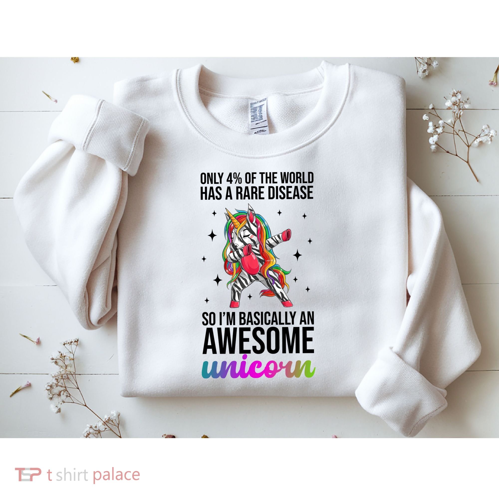 Rare Disease Warrior Unicorn Awareness Sweatshirt