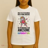 Rare Disease Warrior Unicorn Awareness T-Shirt thumb 4