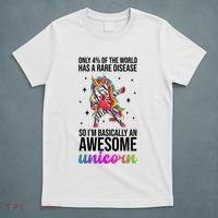 Rare Disease Warrior Unicorn Awareness T-Shirt thumb 5