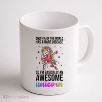 Rare Disease Warrior Unicorn Awareness Coffee Mug thumb 1