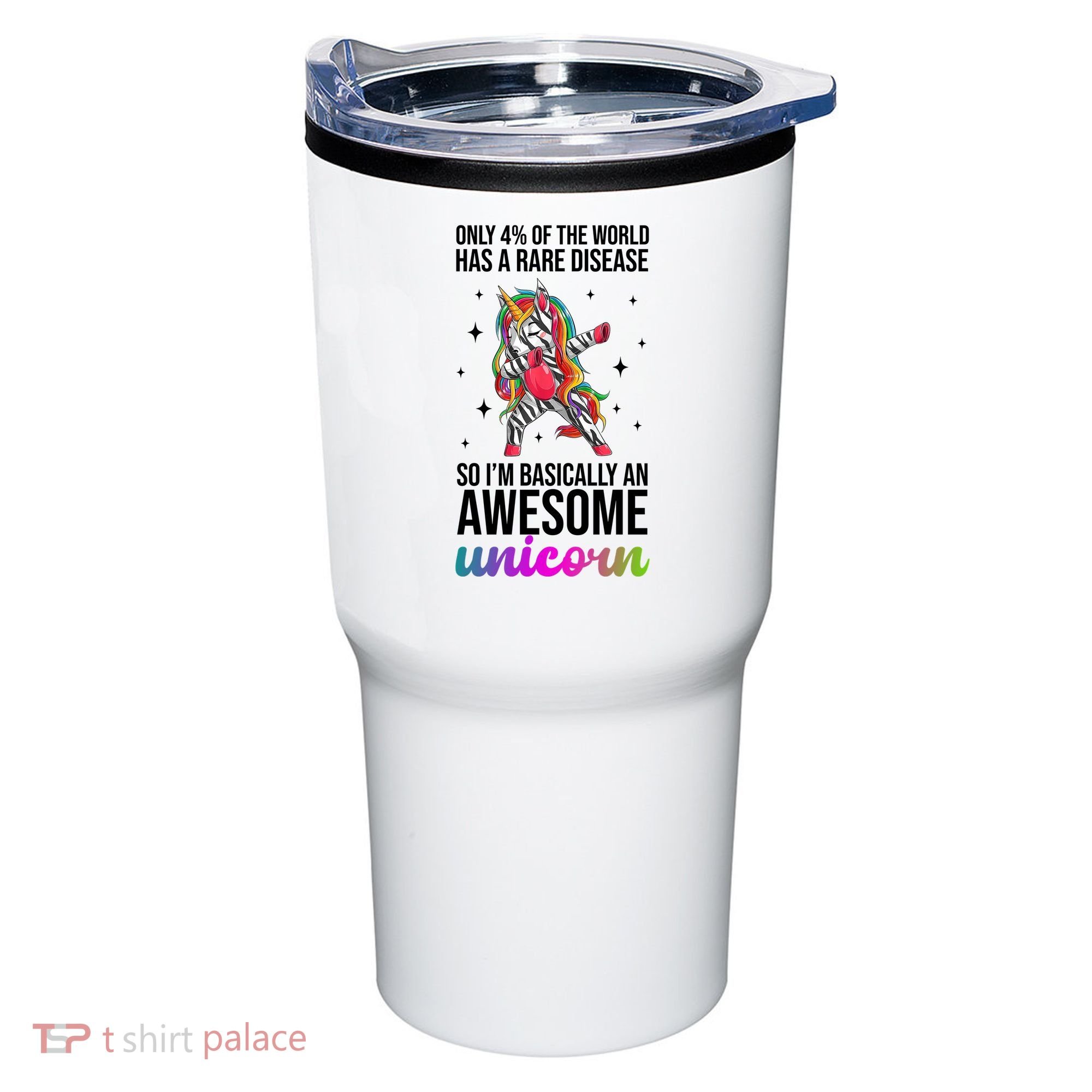 Rare Disease Warrior Unicorn Awareness Tumbler