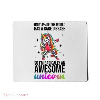 Rare Disease Warrior Unicorn Awareness Mousepad