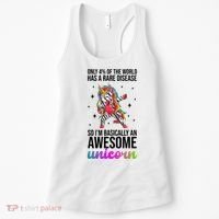 Rare Disease Warrior Unicorn Awareness Women's Tank Top thumb 0