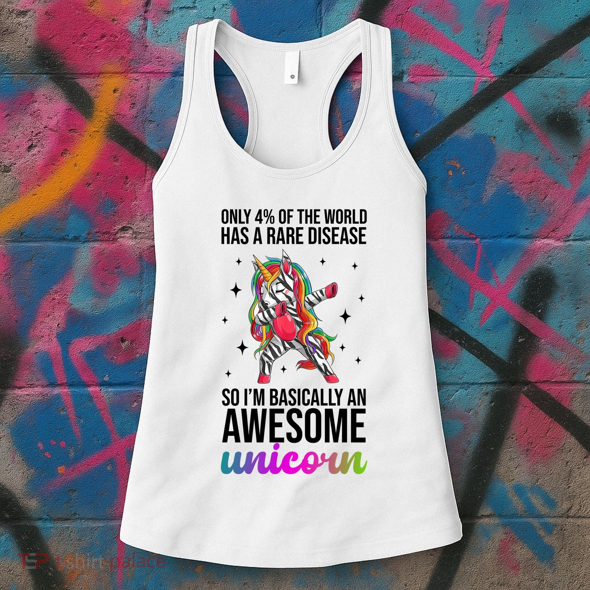 Rare Disease Warrior Unicorn Awareness Women's Tank Top