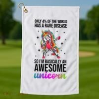 Rare Disease Warrior Unicorn Awareness Golf Towel thumb 1
